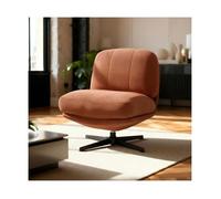 Sicaan fauteuil pivotant moderne lena velours côtelé terracotta