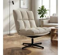Sicaan Fauteuil pivotant Moderne TAO Velours côtelé Beige