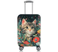 SICANAUO Housses de bagages, protection élastique, housse de valise personnalisée, housses de rangement anti-rayures pour bagages, protection de cas de voiture de voyage, Couleur, L(26-28 Zoll), Style
