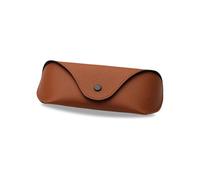 Sicheii Étui à lunettes de soleil en cuir synthétique souple pour hommes, femmes et adultes, étui de transport portable et fin pour lunettes de lecture, marron, 16.5 x 7 x 3.5cm