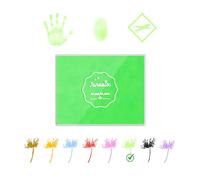 Sicheii Grands tampons encreurs lavables pour tampons en caoutchouc pour empreintes de mains et de pieds, tampon encreur pour empreintes de pattes de chien, partenaire artisanal, couleur pour tissu,