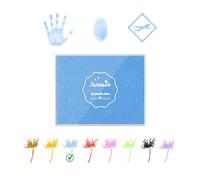 Sicheii Grands tampons encreurs lavables pour tampons en caoutchouc pour empreintes de mains et de pieds, tampon encreur pour empreintes de pattes de chien, partenaire artisanal, couleur pour tissu,