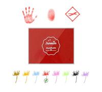 Sicheii Grands tampons encreurs lavables pour tampons en caoutchouc pour empreintes de mains et de pieds, tampon encreur pour empreintes de pattes de chien, partenaire artisanal, couleur pour tissu,