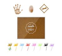 Sicheii Grands tampons encreurs lavables pour tampons en caoutchouc pour empreintes de mains et de pieds, tampon encreur pour empreintes de pattes de chien, partenaire artisanal, couleur pour tissu,