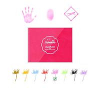 Sicheii Grands tampons encreurs lavables pour tampons en caoutchouc pour empreintes de mains et de pieds, tampon encreur pour empreintes de pattes de chien, partenaire artisanal, couleur pour tissu,