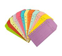 Sicheii Lot de 12 enveloppes budgétaires à 6 trous pour espèces, enveloppes colorées pour classeur budgétaire, système d'économie de portefeuille, suivi mensuel et hebdomadaire, feuilles de planifica