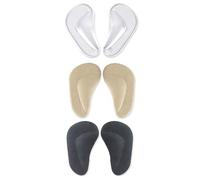 Sicheii Lot de 3 paires d'inserts de soutien de la voûte plantaire en gel pour homme et femme - Soutien de la voûte plantaire - Semelles adhésives pour fasciite plantaire - Coussin de talon pour