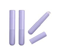 Sicheii Lot de 3 pinceaux à lèvres en silicone avec couvercle, brosse à lèvres réutilisable, portable, baume, masque de maquillage, applicateur pour rouge à lèvres, gloss et encre, correcteur (violet)
