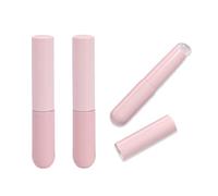 Sicheii Lot de 3 pinceaux à lèvres en silicone avec couvercle, brosse à lèvres réutilisable, portable, baume, masque de maquillage, applicateur pour rouge à lèvres, gloss et encre, correcteur (rose)