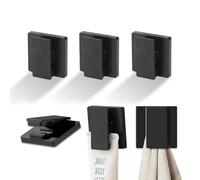 Sicheii Lot de 6 clips muraux adhésifs pour suspension, crochets de tapisserie pour mur, sans perçage, porte-serviette, affiche, photo, classeur à ressort, adhésif pour salle de bain, cuisine, bureau