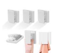 Sicheii Lot de 6 clips muraux adhésifs pour suspension, crochets de tapisserie pour mur, sans perçage, porte-serviette, affiche, photo, classeur à ressort, adhésifs pour salle de bain, cuisine, bureau