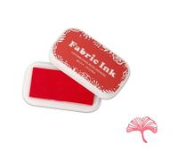 Sicheii Tampons encreurs pour tampons en caoutchouc, tampon encreur pour tissu, bois, papier, tampon encreur lavable pour empreintes digitales, tampon encreur pour loisirs créatifs, couleur coquelicot