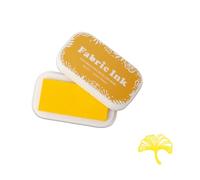 Sicheii Tampons encreurs pour tampons en caoutchouc, tampon encreur pour tissu, bois, papier, tampon encreur lavable pour empreintes digitales, tampons encreurs pour loisirs créatifs, couleur jaune