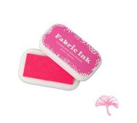 Sicheii Tampons encreurs pour tampons en caoutchouc, tampon encreur pour tissu, bois, papier, tampon encreur lavable pour empreintes digitales, tampons encreurs pour loisirs créatifs, couleur rose