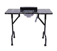 SICHENSH Table à ongles portable - Fonction pliante - Bureau de manucure avec 4 roues universelles - Table de manucure avec aspiration - Table de manucure mobile - Table à ongles portable pour salon