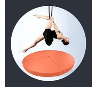 Sicherheitsmatte für Lyra-Hoop-Reifen aus Metall, verdickte Sicherheitsmatte für Aerial Yoga/Pole Dance, faltbare Fitnessmatte für Erwachsene und Kinder, Yogamatte (Schwarz, 150 cm x 5 cm (59" x
