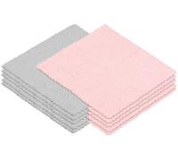 Beauty : 10 serviettes démaquillantes en microfibres - Roses et grises