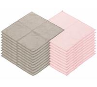 Beauty : 20 serviettes démaquillantes en microfibres - Roses et grises