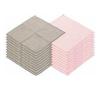 Beauty : 20 serviettes démaquillantes en microfibres - Roses et grises