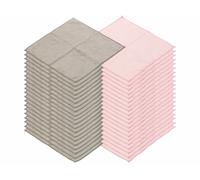 Sichler Beauty : 40 serviettes démaquillantes en microfibres - Roses et grises G