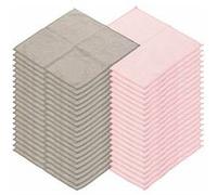 Sichler Beauty : 40 serviettes démaquillantes en microfibres - Roses et grises G