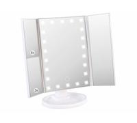 Sichler Beauty Miroir grossissant lumineux à 3 faces - coloris blanc