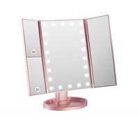 Sichler Beauty Miroir grossissant lumineux à 3 faces - coloris rose gold