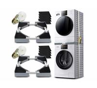 Sichler Haushaltsgeräte 2 cadres de jonction pour superposition lave-linge et sèche-linge avec sangle