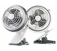 Sichler Haushaltsgeräte : 2 mini ventilateurs USB Ø 12,7 cm avec pince de fixation G
