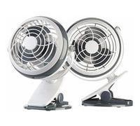 Haushaltsgeräte : 2 mini ventilateurs USB Ø 12,7 cm avec pince de fixation