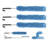 Sichler Haushaltsgeräte 3 plumeaux malléables en microfibre avec manche télescopique 135 cm