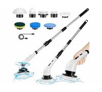 Sichler Haushaltsgeräte Brosse de nettoyage électrique rechargeable avec manche télescopique amovible