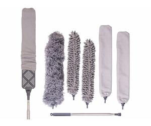 Sichler Haushaltsgeräte Plumeau télescopique 210 cm avec 5 embouts différents