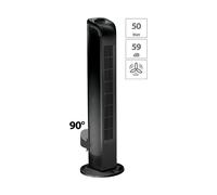 Sichler Haushaltsgeräte Ventilateur colonne à 3 niveaux de vitesse et oscillation à 90° VT-200