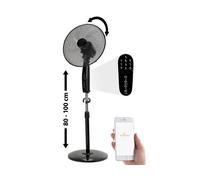 Sichler Haushaltsgeräte Ventilateur sur pied 60 W connecté, Ø 37 cm, compatible Amazon Alexa et Google Assistant