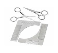 Sichler Men's Care : 2 peignes à barbe et traceur de contours avec ciseaux