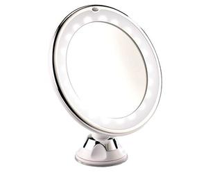 Sichler Miroir grossissant lumineux LED - Avec ventouse