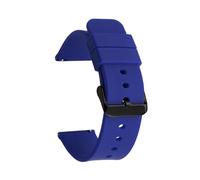 SiChouwz 12mm 14mm 16mm 18mm 19mm 20mm 21mm 22mm 24mm Bracelet De Montre De Remplacement En Silicone Bracelet En Caoutchouc Bracelet De Montre De Sport(Dark Blue black BK,16mm)