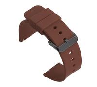 SiChouwz 12mm 14mm 16mm 18mm 19mm 20mm 21mm 22mm 24mm Bracelet De Montre De Remplacement En Silicone Bracelet En Caoutchouc Bracelet De Montre De Sport(Brown black buckle,19mm)