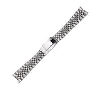 SiChouwz Bracelet De Montre En Acier Inoxydable For Hommes, 20mm 21mm, Interface Arc, Métal, Argent, Or, Compatible Avec Oyster Perpetual Datejust(Silver,21MM_WITH LOGO)