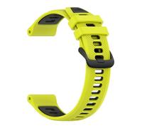 SiChouwz Bracelet en silicone sport bicolore compatible avec Garmin Forerunner 965 955 Solar 945 935 745 22 mm de rechange for bracelet de montre(Yellow Green Black,For Forerunner 745)
