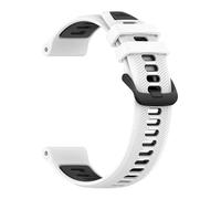 SiChouwz Bracelet en silicone sport bicolore compatible avec Garmin Forerunner 965 955 Solar 945 935 745 22 mm de rechange for bracelet de montre(White Black,For Forerunner 955)
