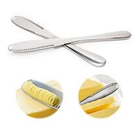 sichuan Couteau à beurre 2 pièces,couteau à crème en acier inoxydable,utilisé pour tartiner la confiture pour le petit déjeuner,râpe à fromage multifonctionnelle,couper les légumes et les fruits