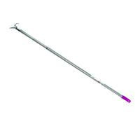 Sicignano | Barre porte-manteau en métal pour armoire avec poignée télescopique extensible jusqu'à 150 cm, gris, fabriquée en Italie