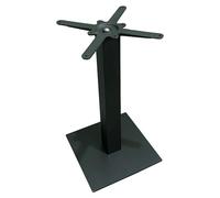 Sicignano | Base de table en fer, hauteur 75 cm - Universel, stable, adaptée aux étages en bois de marbre - Robuste et facile à monter pour Casa Bar, Restaurants Bureaux (Liscio, Noir)