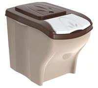 Sicignano Boîte à croquettes pour chiens chats 20 l, charge 10 kg, avec couvercle - hygiénique, occupe peu d'espace - modulable, superposable, empilable