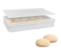 Sicignano - Boîte de rangement avec couvercle, 60 x 40 x 10 h cm, résistante, empilable, lavable - Boîte à pâtes, Levure Pizza Pain - Pizzeria, Cuisine (1 Cassette)