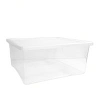 Sicignano | Boîte de rangement transparente avec couvercle LT.5 | Boîte de rangement en plastique robuste et peu encombrant | Idéal pour la maison, le bureau et le garage | Fabriqué en Italie