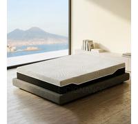 Sicignano CAREZZA Matelas en mousse à mémoire de forme ViscoPur 5 cm avec AirFoam Soft, revêtement Tencel déhoussable, dispositif médical, 21 cm (80 x 190 x 21 cm, simple)