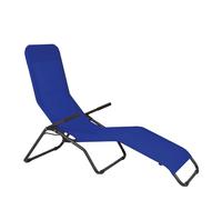 Sicignano - Chaise longue pliante pour jardin de mer, cadre anthracite avec toile Texilene pour extérieur intérieur, fauteuil relax résistant aux intemperies, 175 x 68 x 100 cm, pieds antidérapants